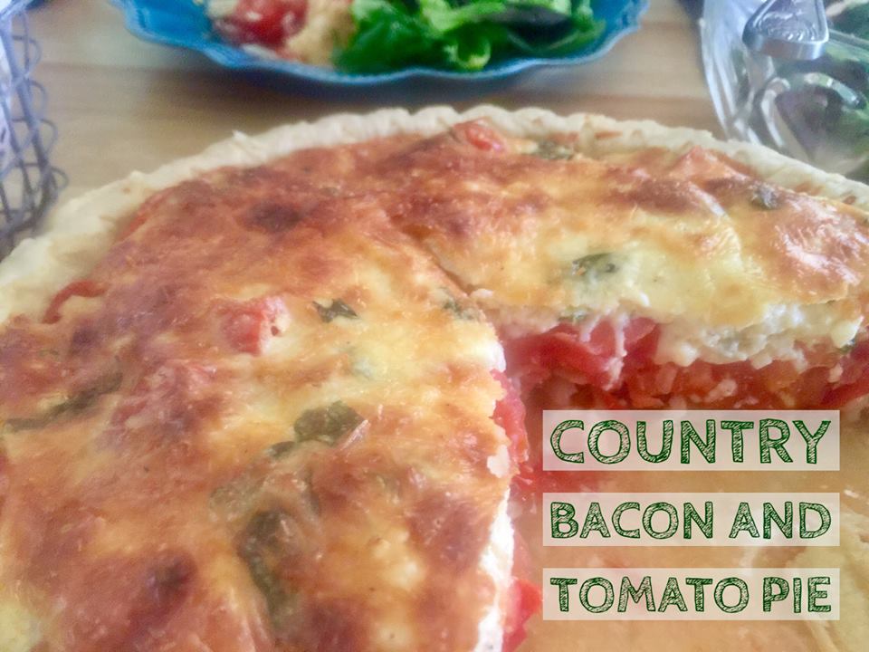 Recipe:  Country Bacon and Tomato Pie