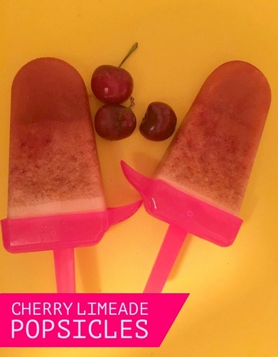 Recipe:  Cherry Limeade Popsicles